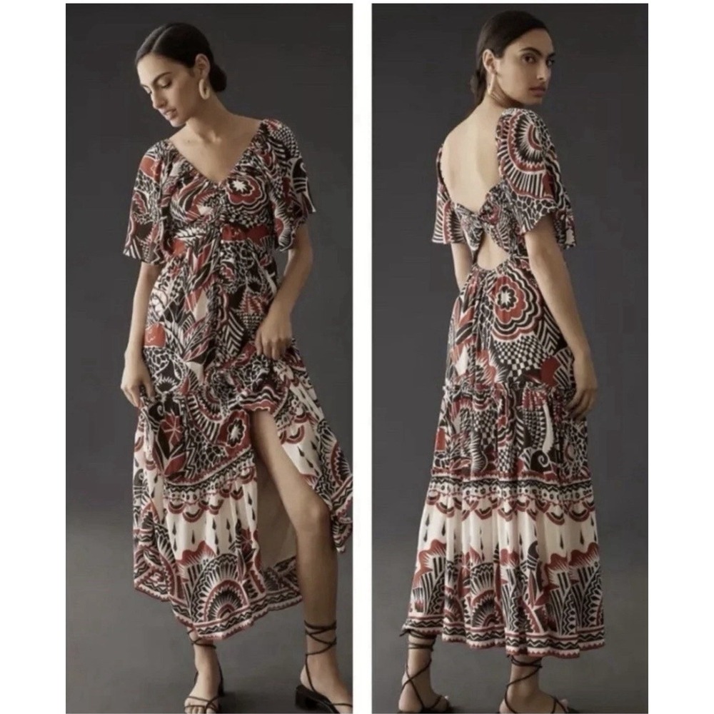 By Anthropologie Tiered Maxi Dress Size XS